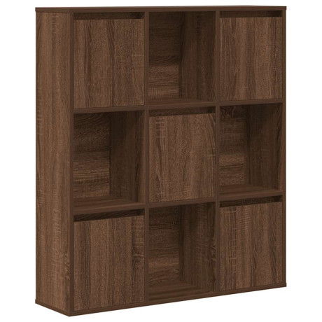 vidaXL Boekenkast 89x24x101,5 cm bewerkt hout bruin eikenkleurig afbeelding2 - 1
