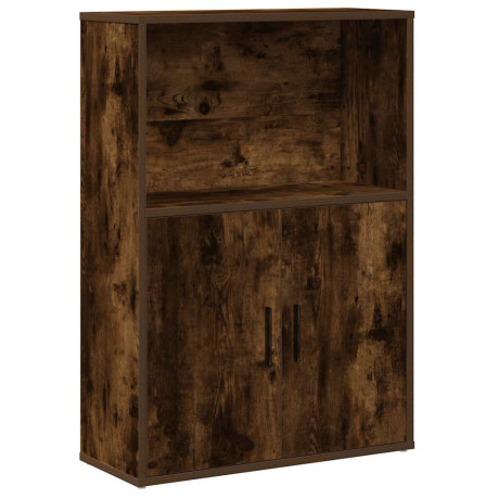 vidaXL Boekenkast 60x24x85 cm bewerkt hout gerookt eikenkleurig afbeelding2 - 1