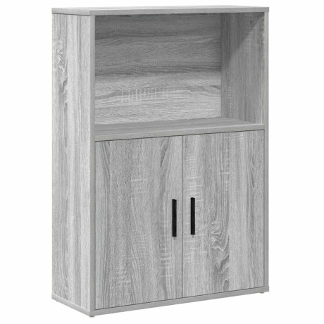 vidaXL Boekenkast 60x24x85 cm bewerkt hout grijs sonoma eikenkleurig afbeelding2 - 1