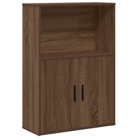 vidaXL Boekenkast 60x24x85 cm bewerkt hout bruin eikenkleurig afbeelding2 - 1