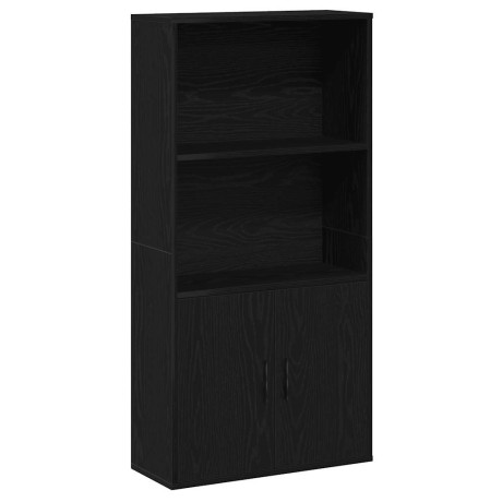 vidaXL Boekenkast 60x24x120 cm bewerkt hout zwart eikenkleurig afbeelding2 - 1