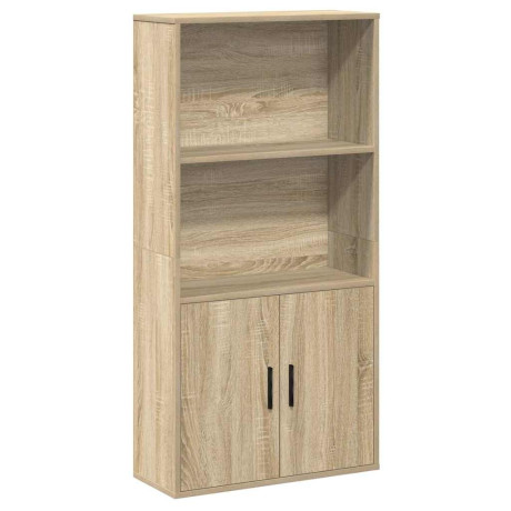 vidaXL Boekenkast 60x24x120 cm bewerkt hout sonoma eikenkleurig afbeelding2 - 1