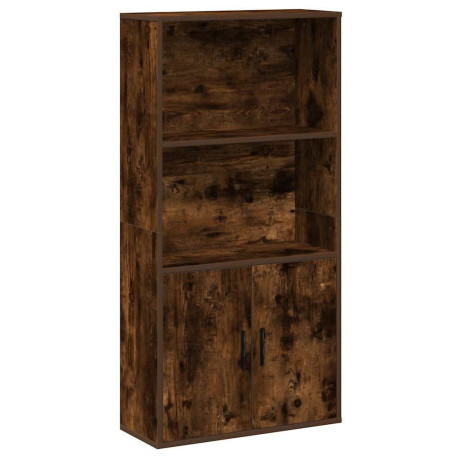vidaXL Boekenkast 60x24x120 cm bewerkt hout gerookt eikenkleurig afbeelding2 - 1