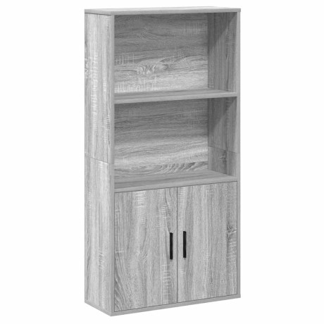 vidaXL Boekenkast 60x24x120 cm bewerkt hout grijs sonoma eikenkleurig afbeelding2 - 1