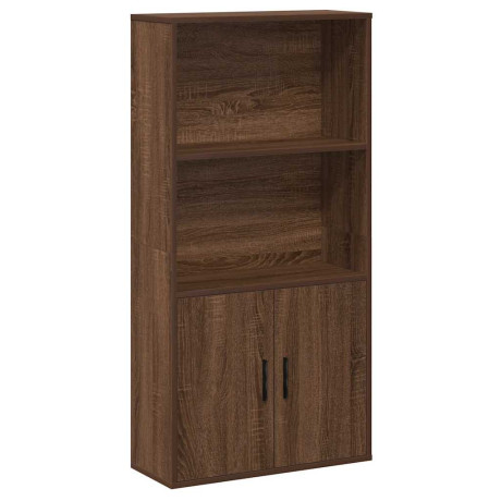 vidaXL Boekenkast 60x24x120 cm bewerkt hout bruin eikenkleurig afbeelding2 - 1