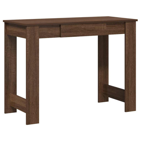 vidaXL Bureau 100x45x75 cm bewerkt hout bruin eikenkleur afbeelding2 - 1