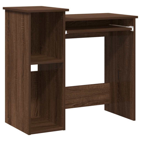 vidaXL Bureau met schappen 84x40x78 cm bewerkt hout bruineikenkleur afbeelding2 - 1