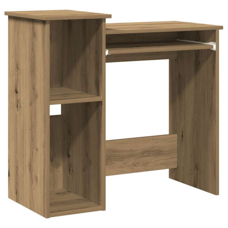 vidaXL Bureau met schappen 84x40x78 cm bewerkt hout artisanaal eiken afbeelding2 - 1