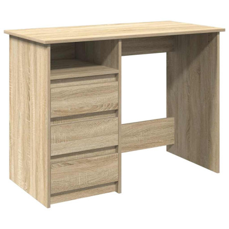 vidaXL Bureau 102x50x75 cm bewerkt hout sonoma eikenkleurig afbeelding2 - 1