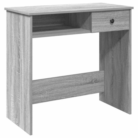 vidaXL Bureau 80x40x75 cm bewerkt hout grijs sonoma eikenkleurig afbeelding2 - 1