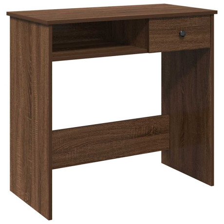 vidaXL Bureau 80x40x75 cm bewerkt hout bruin eikenkleur afbeelding2 - 1