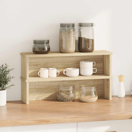 vidaXL Keukenrekken stapelbaar 2 st 50x15x16 cm sonoma eikenkleurig afbeelding2 - 1