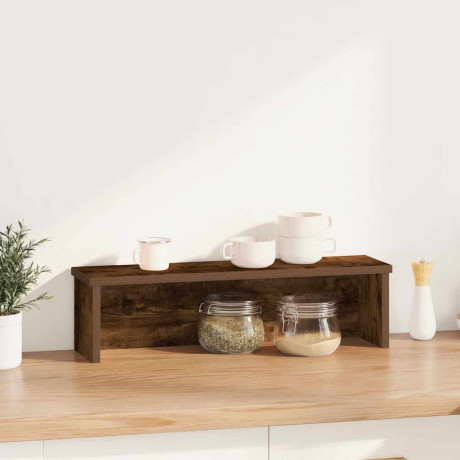 vidaXL Keukenrek stapelbaar 50x15x16 cm bewerkt hout gerookt eiken afbeelding2 - 1