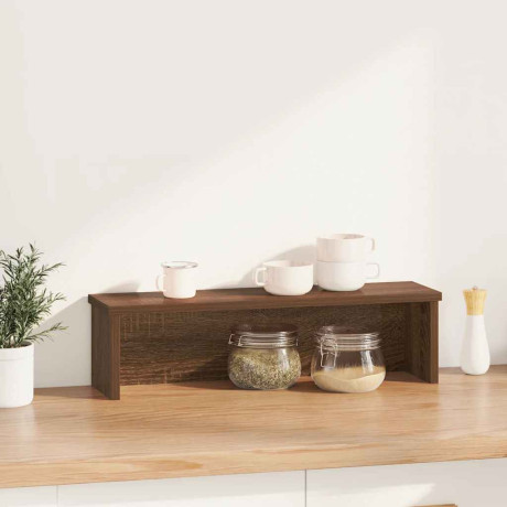 vidaXL Keukenrek stapelbaar 50x15x16 cm bewerkt hout bruin eikenkleur afbeelding2 - 1