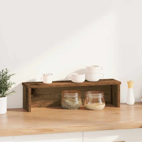 vidaXL Keukenrek stapelbaar 50x15x16 cm bewerkt hout oud houtkleurig afbeelding2 - 1