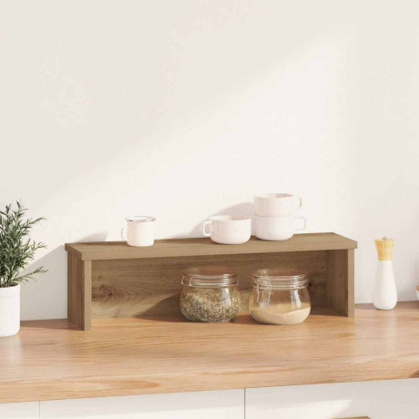 vidaXL Keukenrek stapelbaar 50x15x16 cm bewerkt hout artisanaal eiken afbeelding2 - 1
