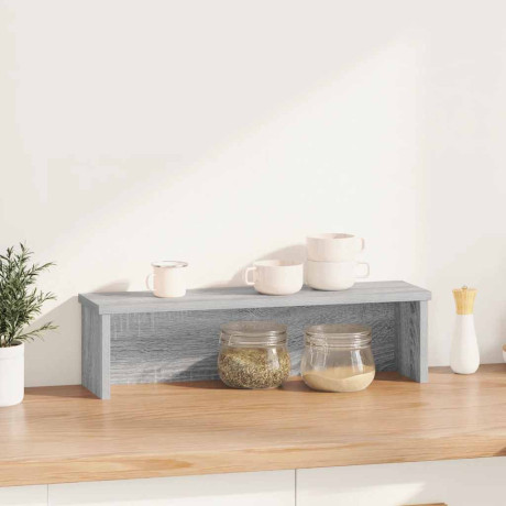 vidaXL Keukenrek stapelbaar 60x15x16cm bewerkt hout grijs sonoma eiken afbeelding2 - 1