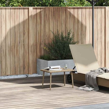 vidaXL Tuin salontafel rechthoekig 60x40x37 cm poly rattan beige afbeelding2 - 1