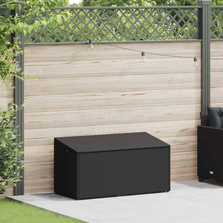 vidaXL Tuinbox 110x50x58 cm poly rattan zwart afbeelding2 - 1