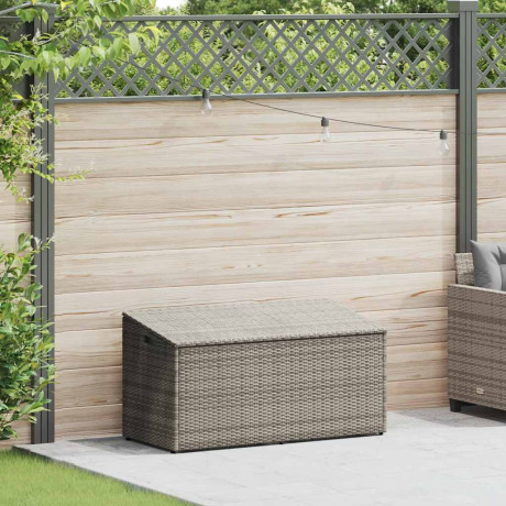 vidaXL Tuinbox 110x50x58 cm poly rattan grijs afbeelding2 - 1