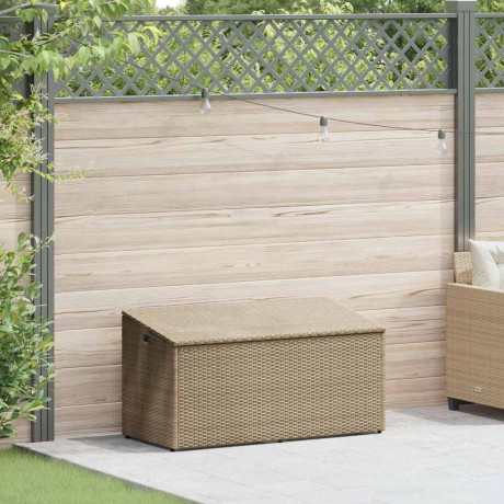 vidaXL Tuinbox 110x50x58 cm poly rattan beige afbeelding2 - 1