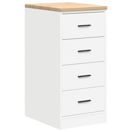vidaXL Garagekast 40x51x85 cm massief grenenhout wit afbeelding2 - 1
