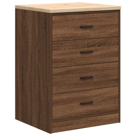 vidaXL Garagekast 60x51x85 cm massief grenenhout bruin eikenkleurig afbeelding2 - 1
