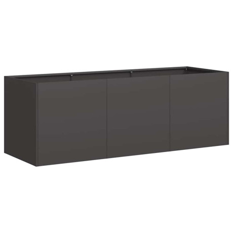 vidaXL Plantenbak 120x40x40 cm koudgewalst staal zwart afbeelding2 - 1