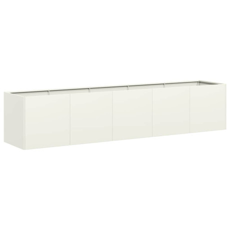 vidaXL Plantenbak 40x40x40 cm koudgewalst staal wit afbeelding2 - 1