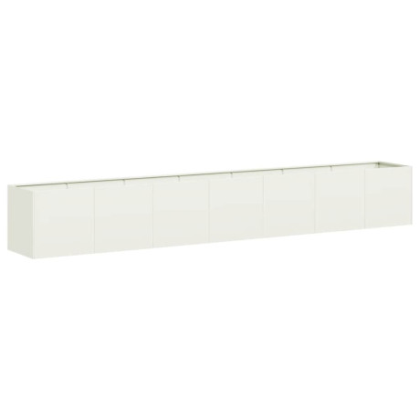 vidaXL Plantenbak 280x40x40 cm koudgewalst staal wit afbeelding2 - 1