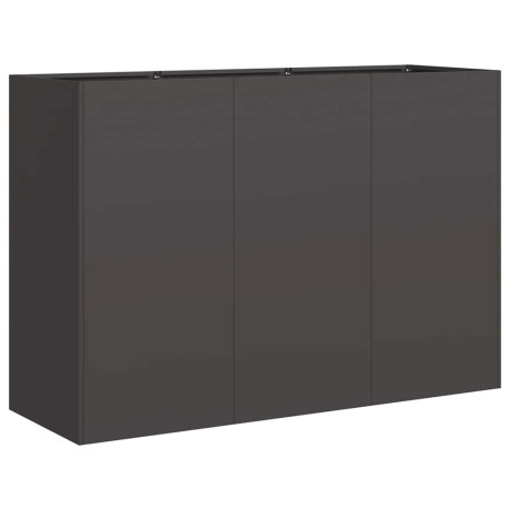 vidaXL Plantenbak 120x40x80 cm koudgewalst staal zwart afbeelding2 - 1