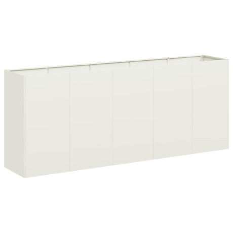 vidaXL Plantenbak 200x40x80 cm koudgewalst staal wit afbeelding2 - 1