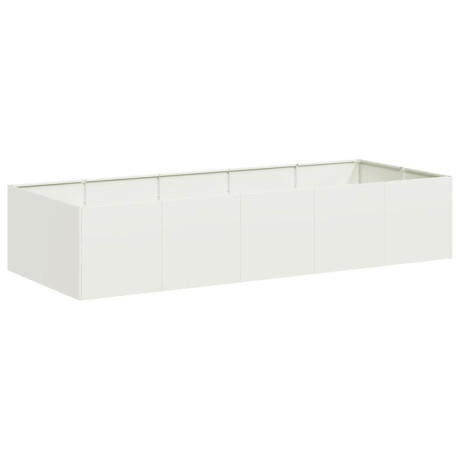 vidaXL Plantenbak 200x80x40 cm staal wit afbeelding2 - 1