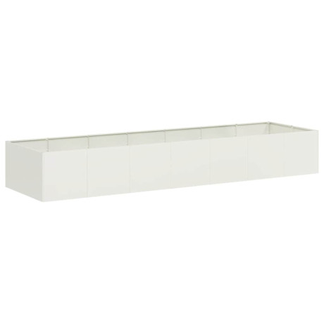 vidaXL Plantenbak 280x80x40 cm staal wit afbeelding2 - 1