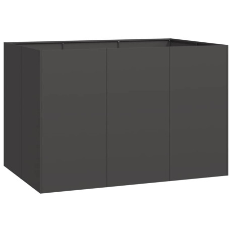 vidaXL Plantenbak 120x80x80 cm staal zwart afbeelding2 - 1