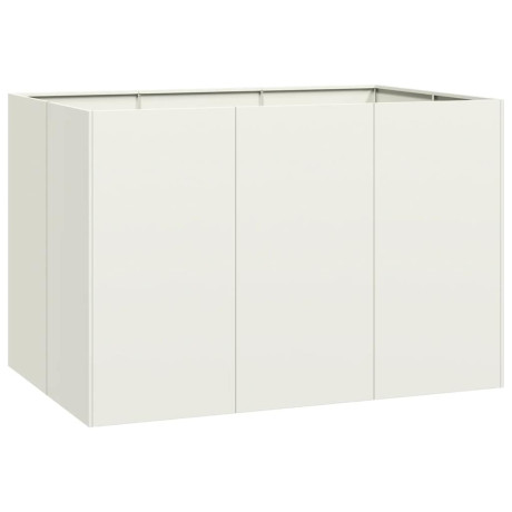 vidaXL Plantenbak 120x80x80 cm staal wit afbeelding2 - 1