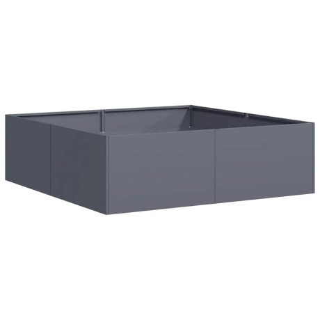 vidaXL Plantenbak 100x100x30 cm staal antracietkleurig afbeelding2 - 1