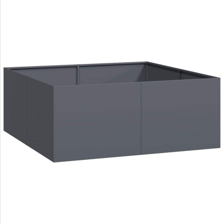 vidaXL Plantenbak 100x100x40 cm staal antracietkleurig afbeelding2 - 1
