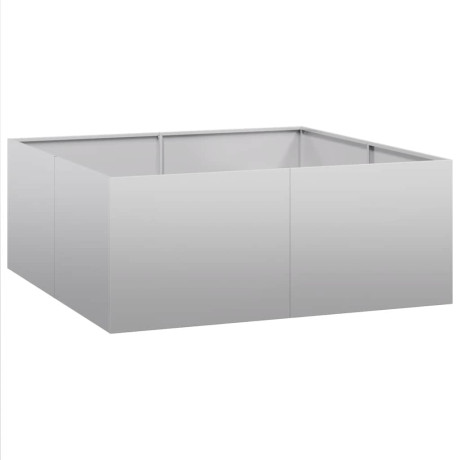 vidaXL Plantenbak 100x100x40 cm gegalvaniseerd staal afbeelding2 - 1