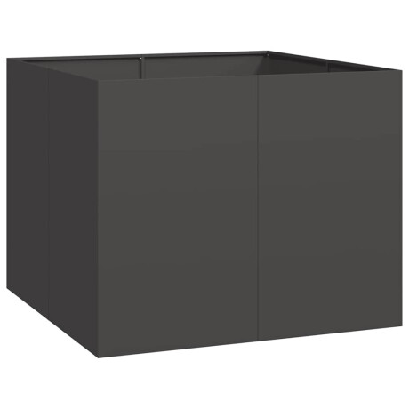 vidaXL Plantenbak 100x100x80 cm staal zwart afbeelding2 - 1