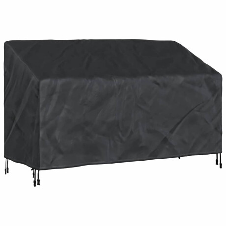 vidaXL Tuinbankhoes Zwart 165 x 70 x 65 / 94 cm 210D stof afbeelding2 - 1