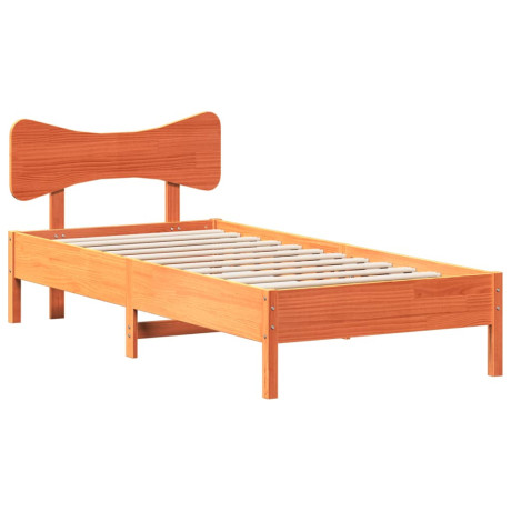 vidaXL Bedframe zonder matras massief grenenhout wasbruin 100x200 cm afbeelding2 - 1
