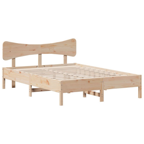 vidaXL Bedframe zonder matras massief grenenhout 135x190 cm afbeelding2 - 1