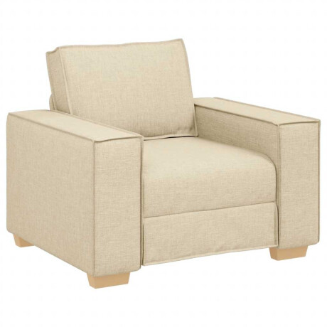 vidaXL Sofa Stoel Crème 60 cm Stof afbeelding2 - 1