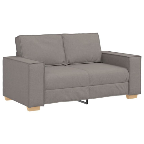 vidaXL 2-zitsbank Taupe 120 cm Stof afbeelding2 - 1
