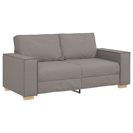 vidaXL 2-zitsbank Taupe 140 cm Stof afbeelding2 - 1