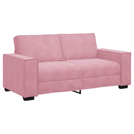 vidaXL Tweezitsbank 140 cm fluweel roze afbeelding2 - 1