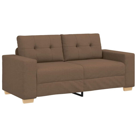 vidaXL Loveseat Bank Bruin 140 cm Stof afbeelding2 - 1