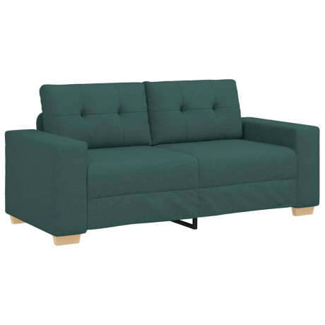 vidaXL Loveseat Bank Donkergroen 140 cm Stof afbeelding2 - 1