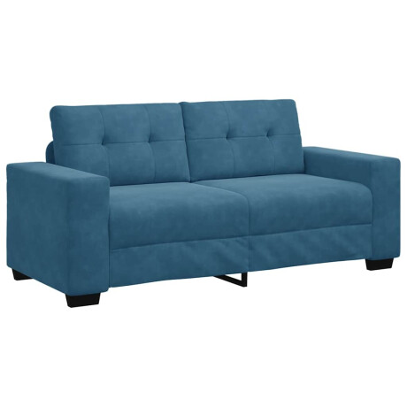 vidaXL Loveseat Sofa Blauw 140 cm Fluweel afbeelding2 - 1